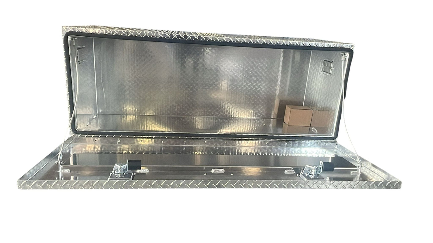 DIAMOND PLATE TOOLBOX WITH DROP DOWN DOOR 18" x 18" x 60"