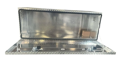 DIAMOND PLATE TOOLBOX WITH DROP DOWN DOOR 18" x 18" x 60"