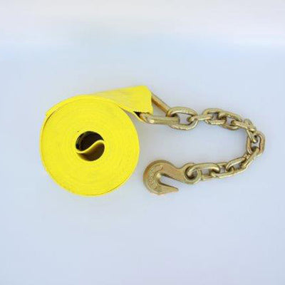 4" X 30' STRAPWITH RATCHET AND CHAIN END. WLL 5,400LBS