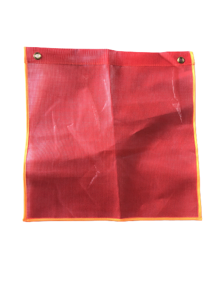 RED MESH FLAG WITH 2 GROMMETS