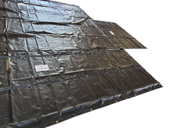 truck tarps for sale 4' DROP X 8' W X 27' L 18 OZ BLACK COLOR – Marco's Truck Tarps