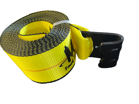 4" X 30' STRAP WITH RATCHET AND FLAT HOOK